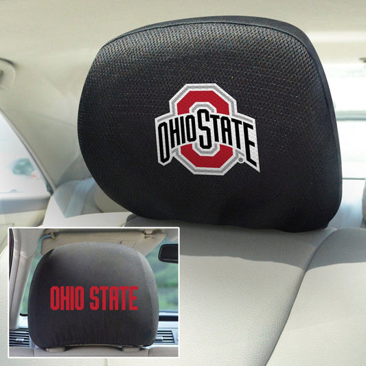 Ohio State Buckeyes Embroidered Head Rest Cover Set - 2 Pieces - Ohio State