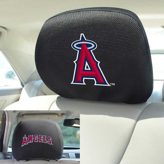 Los Angeles Angels Embroidered Head Rest Cover Set - 2 Pieces - Los Angeles Angels