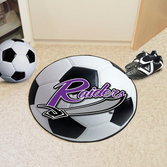 Mount Union Raiders Soccer Ball Rug - 27in. Diameter - Mount Union
