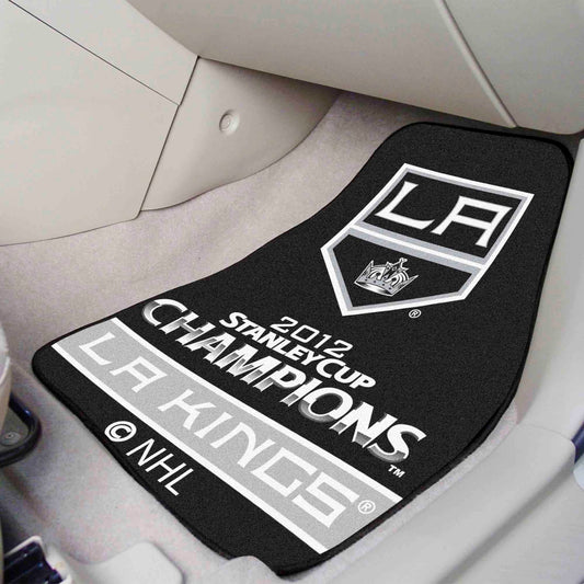 Los Angeles Kings Front Carpet Car Mat Set - 2 Pieces, 2012 NHL Stanley Cup Champions - Los Angeles Kings