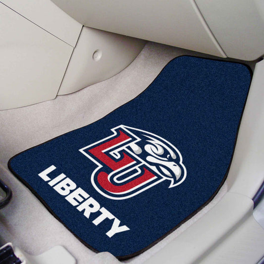 Liberty Flames Front Carpet Car Mat Set - 2 Pieces - Liberty