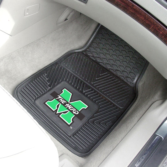 Marshall Thundering Herd Heavy Duty Car Mat Set - 2 Pieces - Marshall