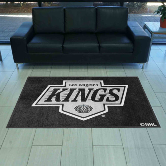 Los Angeles Kings 4X6 High-Traffic Mat with Durable Rubber Backing - Landscape Orientation - Los Angeles Kings