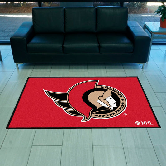 Ottawa Senators 4X6 High-Traffic Mat with Durable Rubber Backing - Landscape Orientation - Ottawa Senators