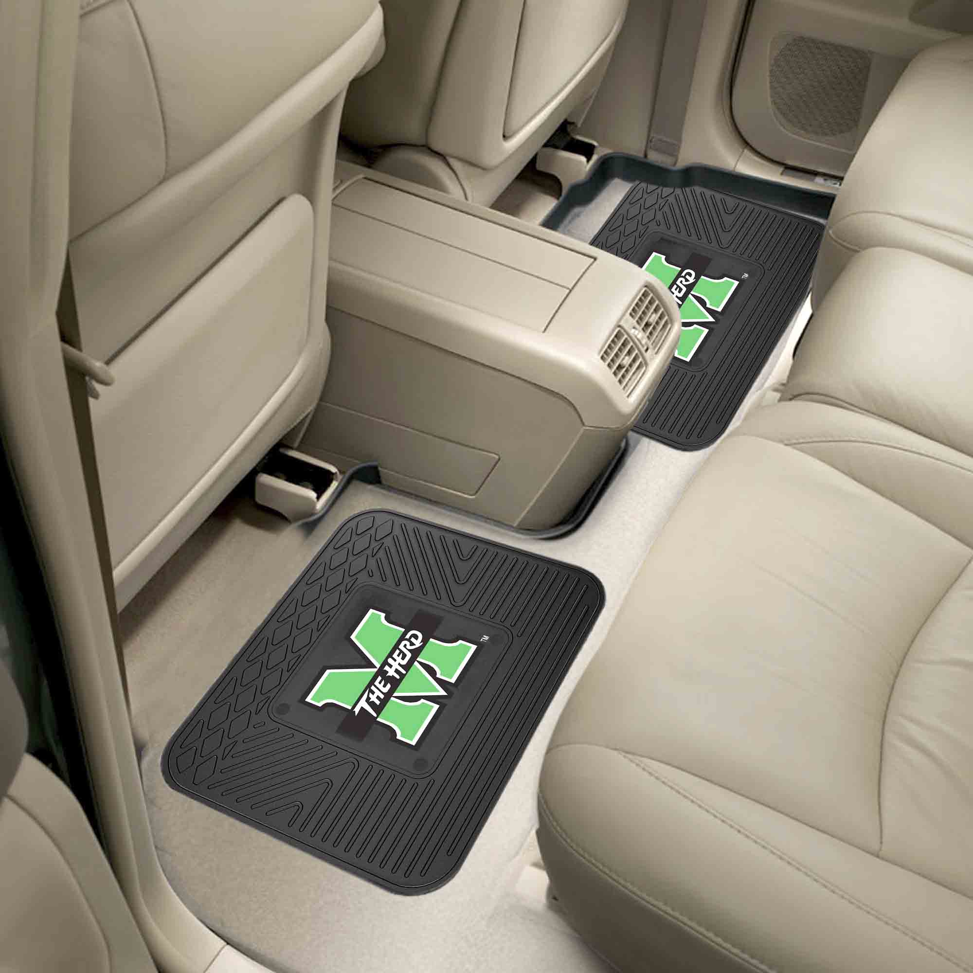Marshall Thundering Herd Back Seat Car Utility Mats - 2 Piece Set - Marshall