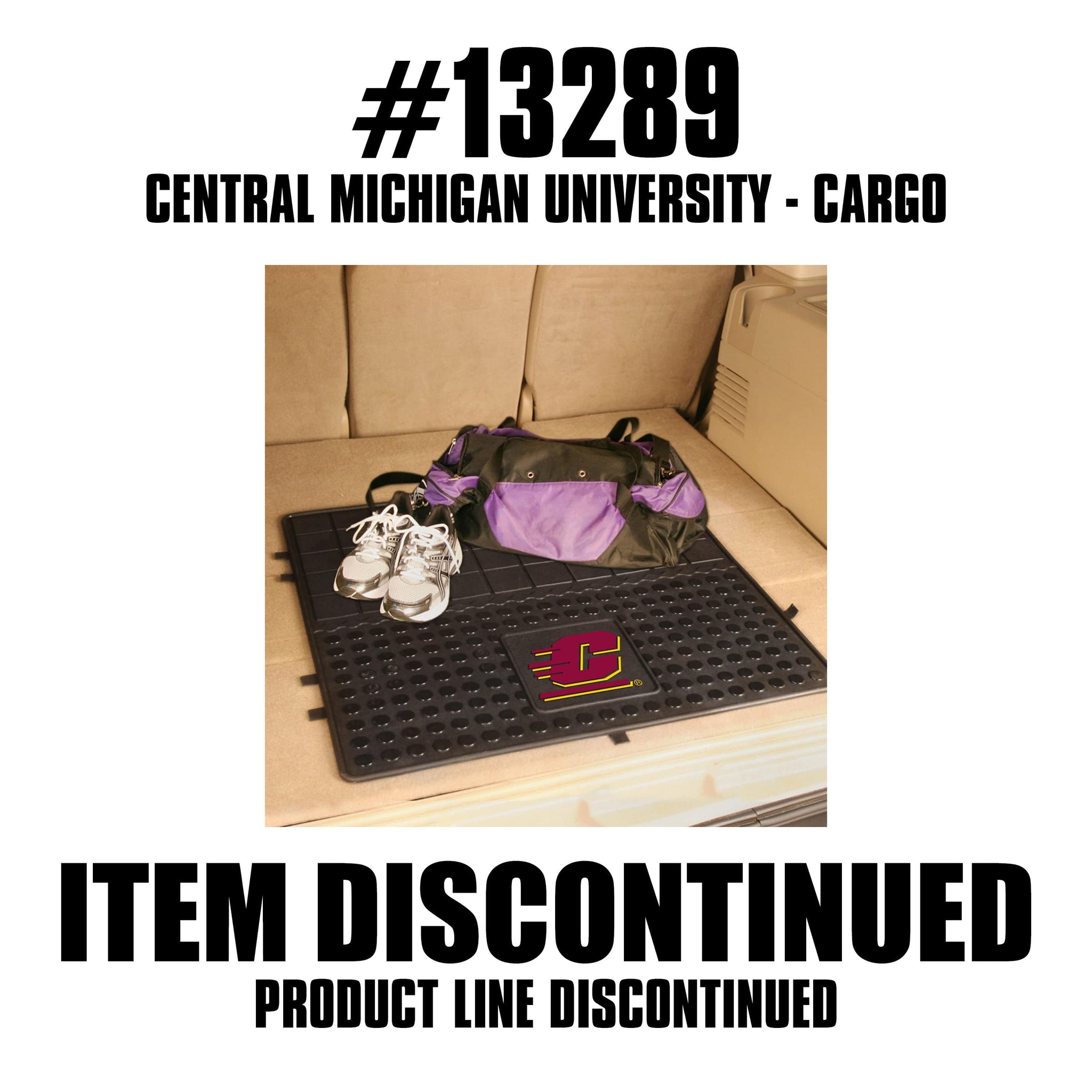 Central Michigan Chippewas Heavy Duty Cargo Mat 31"x31" - Central Michigan - Flyclothing LLC