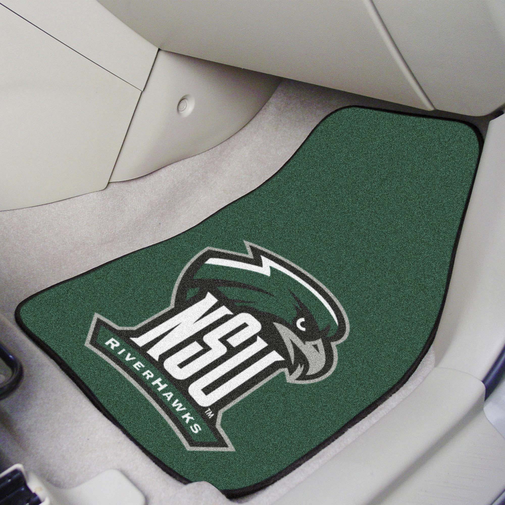 Northeastern State Riverhawks Front Carpet Car Mat Set - 2 Pieces - Northeastern State