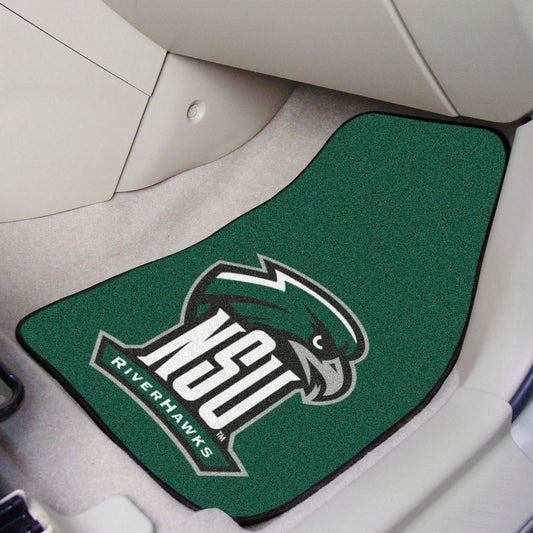 Northeastern State Riverhawks Front Carpet Car Mat Set - 2 Pieces - Northeastern State