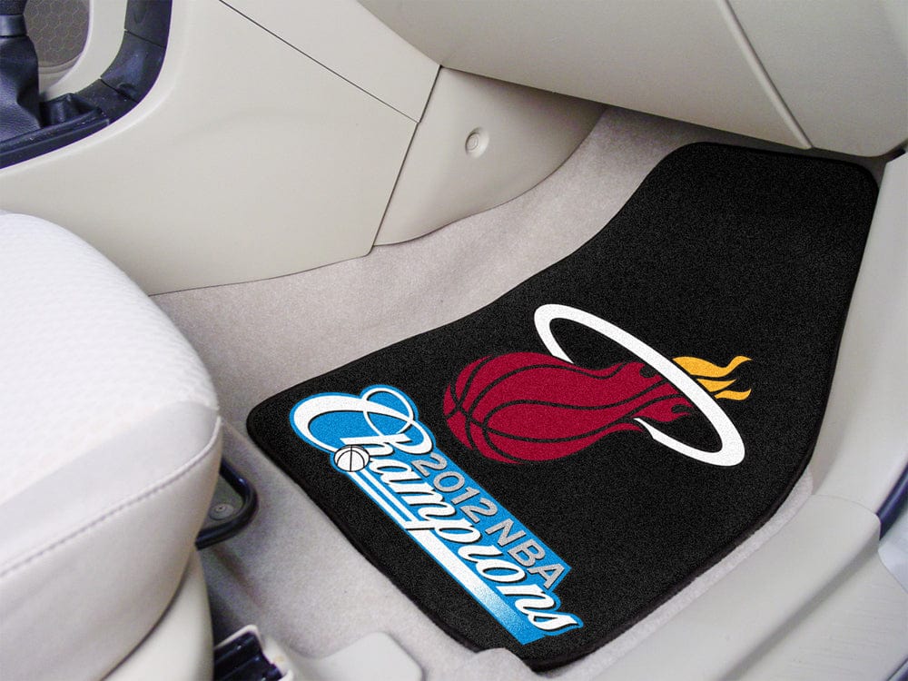 Miami Heat 2012 NBA Champions Front Carpet Car Mat Set - 2 Pieces - Miami Heat