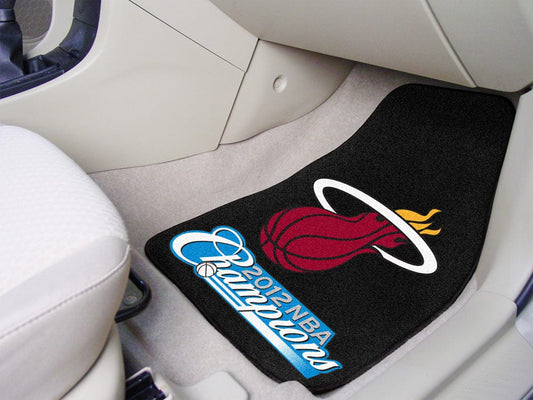 Miami Heat 2012 NBA Champions Front Carpet Car Mat Set - 2 Pieces - Miami Heat