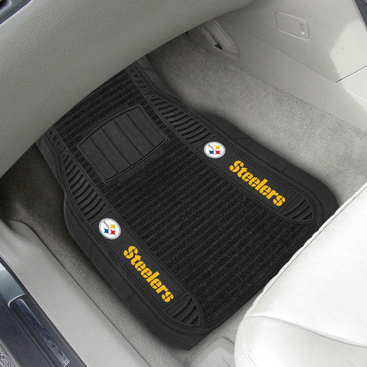 Pittsburgh Steelers 2 Piece Deluxe Car Mat Set - Pittsburgh Steelers