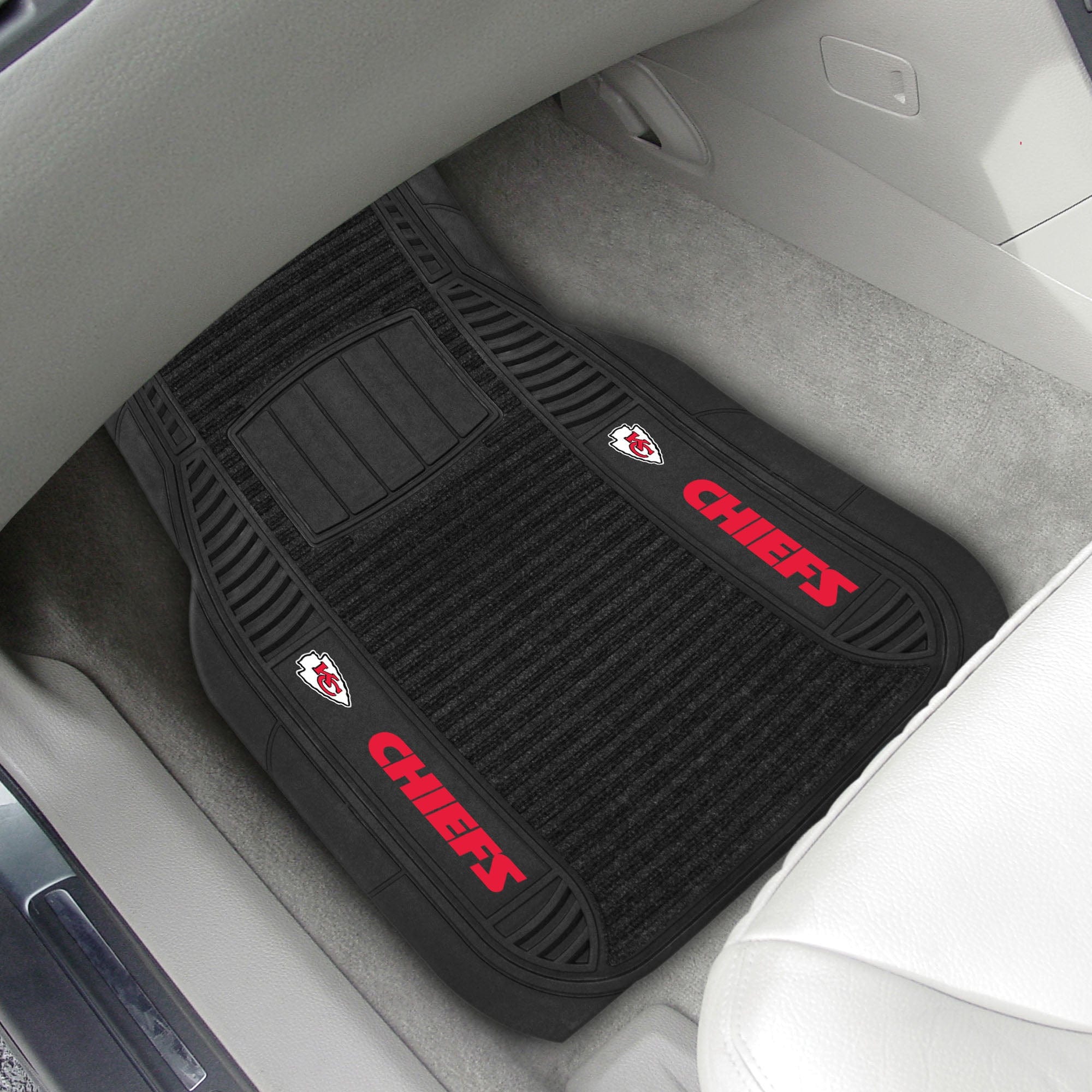 Kansas City Chiefs 2 Piece Deluxe Car Mat Set - Kansas City Chiefs