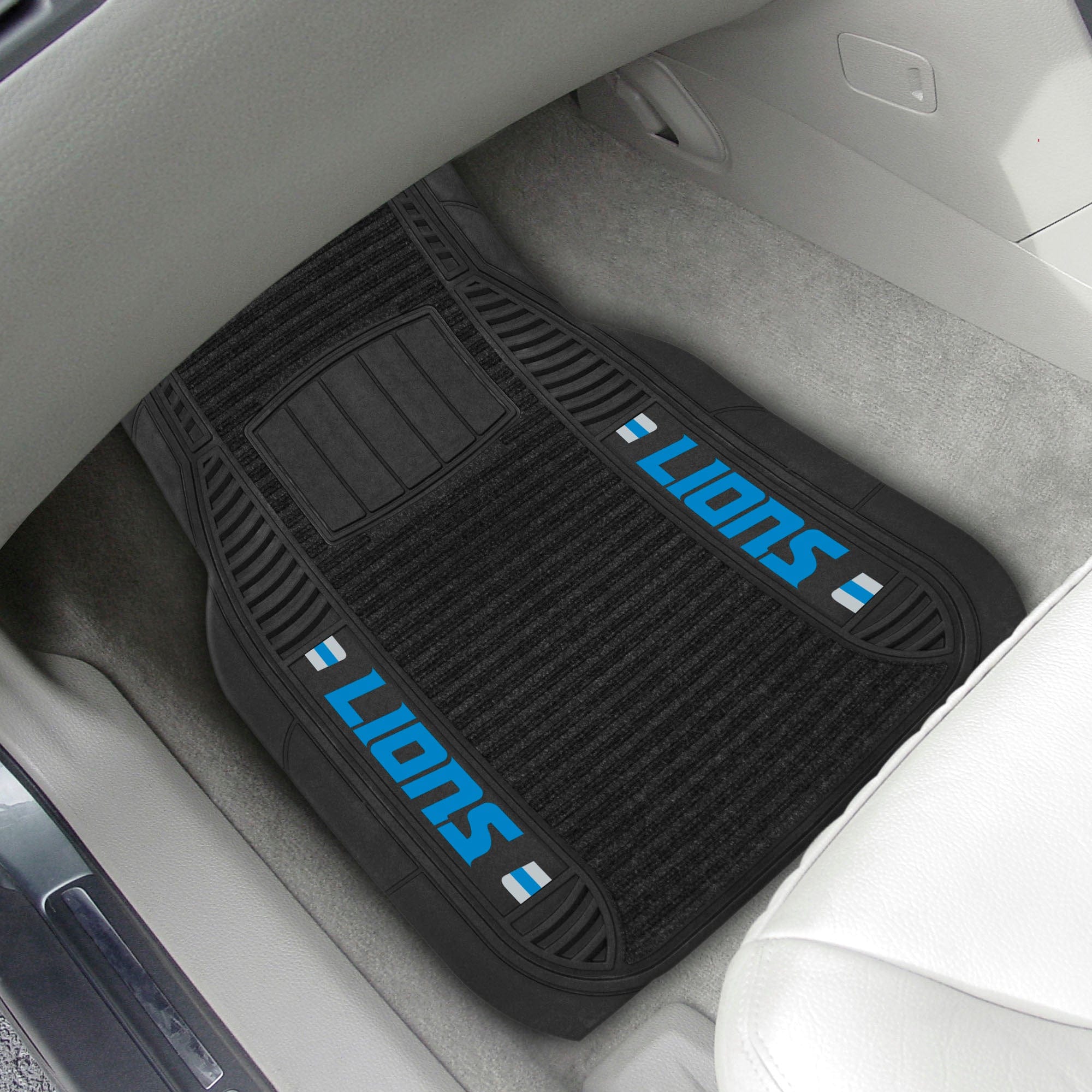 Detroit Lions 2 Piece Deluxe Car Mat Set - Detroit Lions