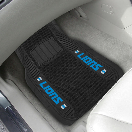 Detroit Lions 2 Piece Deluxe Car Mat Set - Detroit Lions