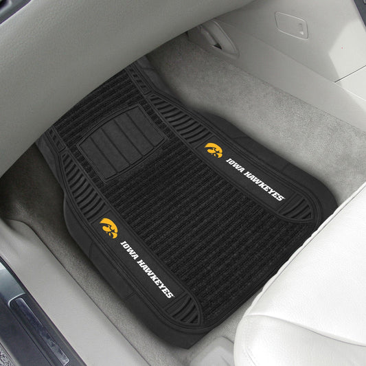 Iowa Hawkeyes 2 Piece Deluxe Car Mat Set - Iowa