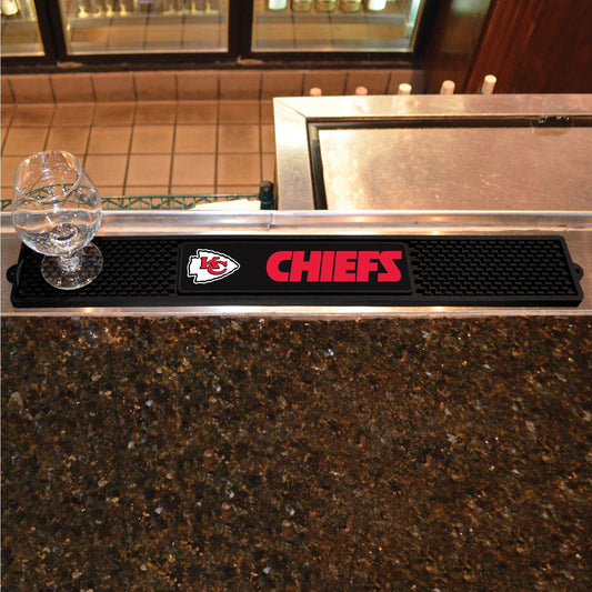 Kansas City Chiefs Bar Drink Mat - 3.25in. x 24in. - Kansas City Chiefs