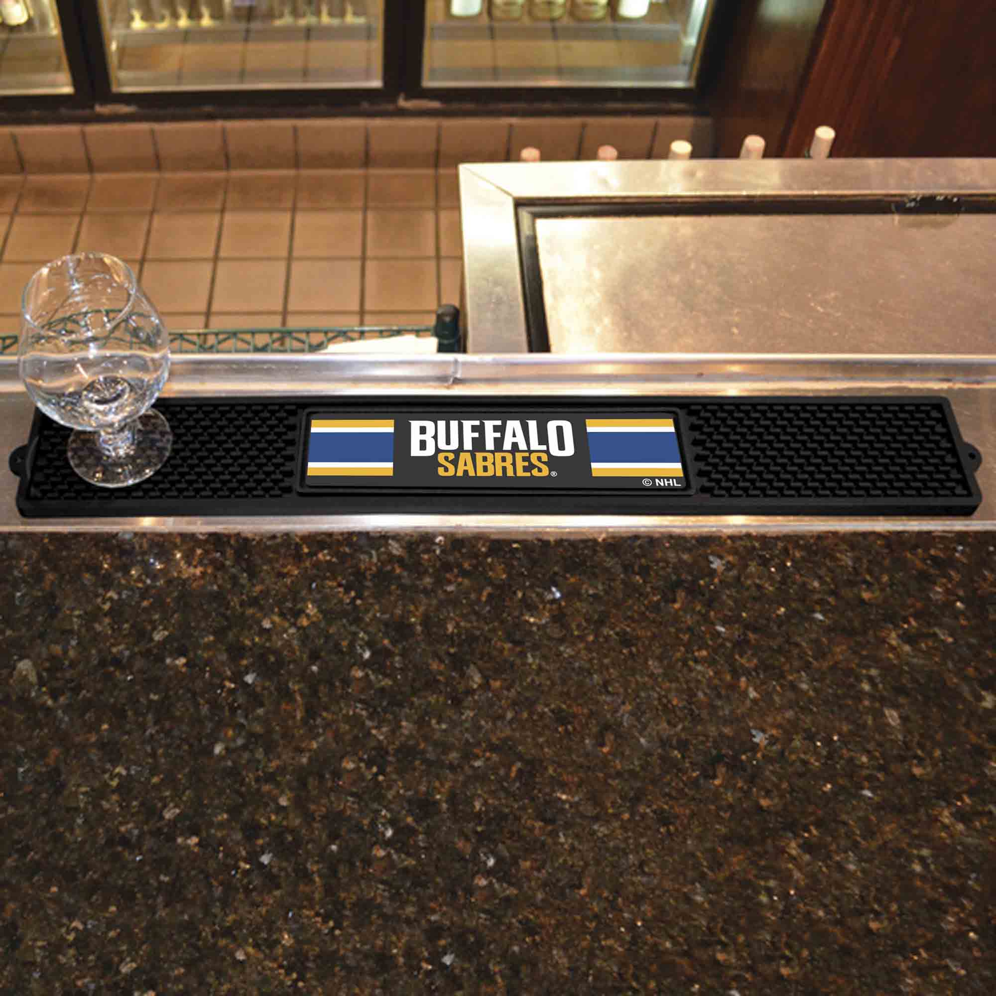 Buffalo Sabres Bar Drink Mat - 3.25in. x 24in. - Buffalo Sabres