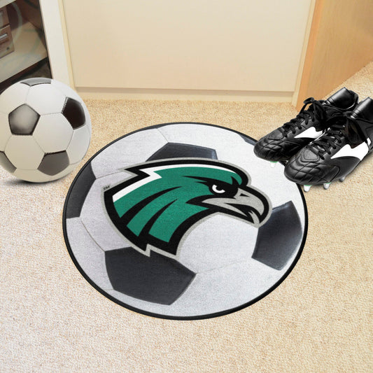 Northeastern State Riverhawks Soccer Ball Rug - 27in. Diameter - Northeastern State