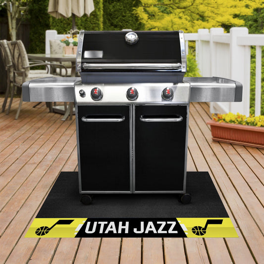Utah Jazz Vinyl Grill Mat - 26in. x 42in.
