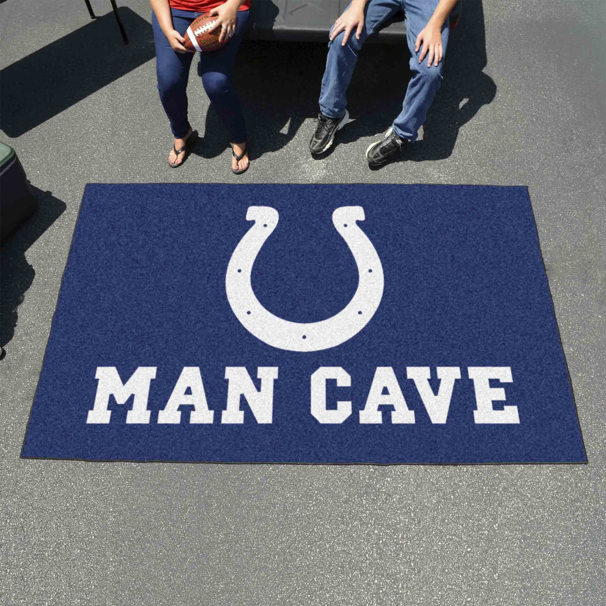 Indianapolis Colts Man Cave Ulti-Mat Rug - 5ft. x 8ft. - Indianapolis Colts