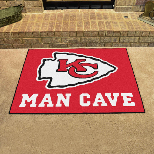 Kansas City Chiefs Man Cave All-Star Rug - 34 in. x 42.5 in. - Kansas City Chiefs