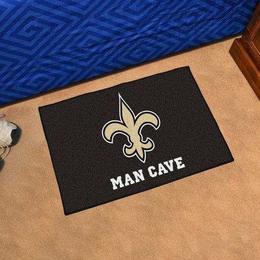 New Orleans Saints Man Cave Starter Mat Accent Rug - 19in. x 30in. - New Orleans Saints