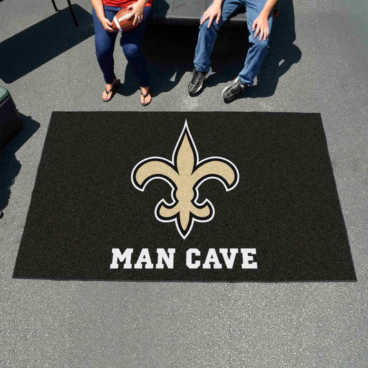 New Orleans Saints Man Cave Ulti-Mat Rug - 5ft. x 8ft. - New Orleans Saints