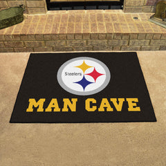 Pittsburgh Steelers Man Cave All-Star Rug - 34 in. x 42.5 in. - Pittsburgh Steelers