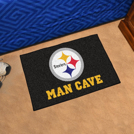Pittsburgh Steelers Man Cave Starter Mat Accent Rug - 19in. x 30in. - Pittsburgh Steelers