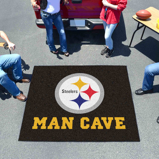Pittsburgh Steelers Man Cave Tailgater Rug - 5ft. x 6ft. - Pittsburgh Steelers
