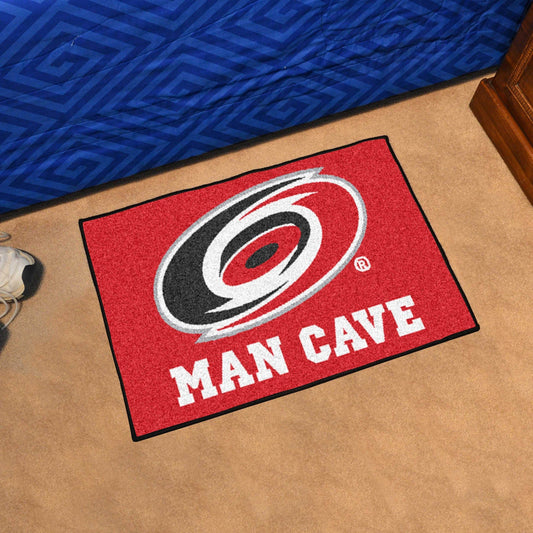 Carolina Hurricanes Man Cave Starter Mat Accent Rug - 19in. x 30in. - Carolina Hurricanes