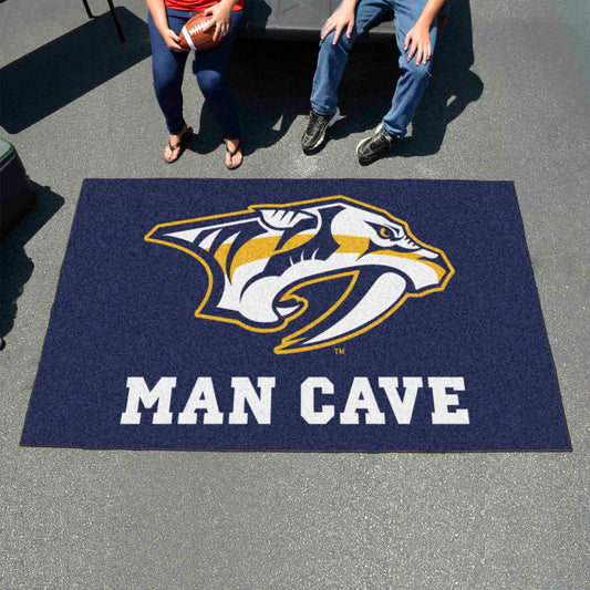 Nashville Predators Man Cave Ulti-Mat Rug - 5ft. x 8ft. - Nashville Predators