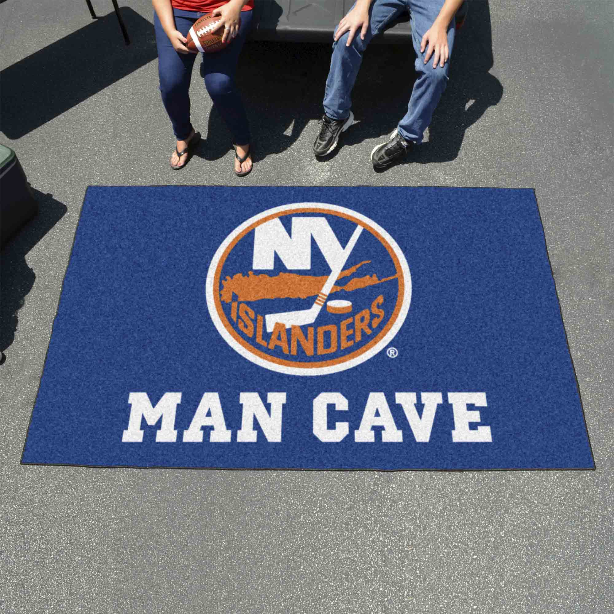 New York Islanders Man Cave Ulti-Mat Rug - 5ft. x 8ft. - New York Islanders