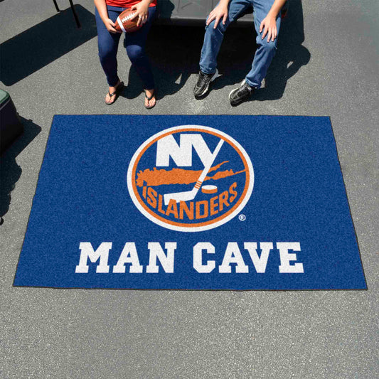 New York Islanders Man Cave Ulti-Mat Rug - 5ft. x 8ft. - New York Islanders