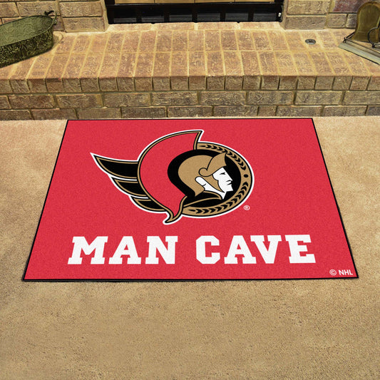 Ottawa Senators Man Cave All-Star Rug - 34 in. x 42.5 in. - Ottawa Senators
