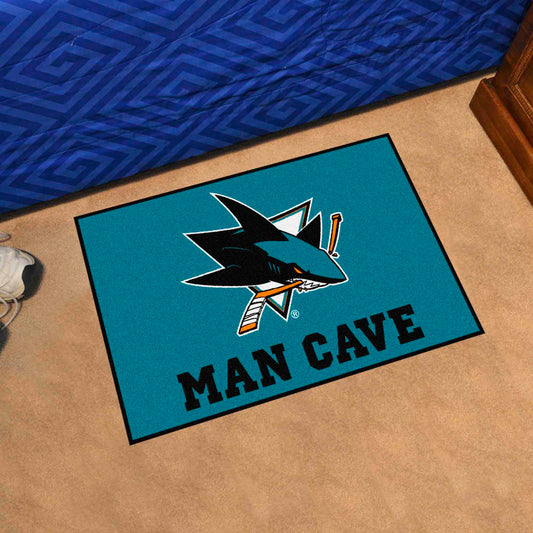 San Jose Sharks Man Cave Starter Mat Accent Rug - 19in. x 30in. - San Jose Sharks