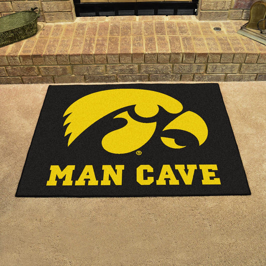 Iowa Hawkeyes Man Cave All-Star Rug - 34 in. x 42.5 in. - Iowa