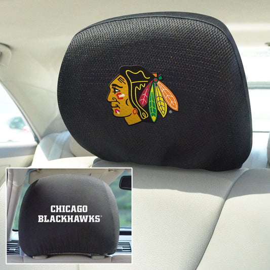 Chicago Blackhawks Embroidered Head Rest Cover Set - 2 Pieces - Chicago Blackhawks