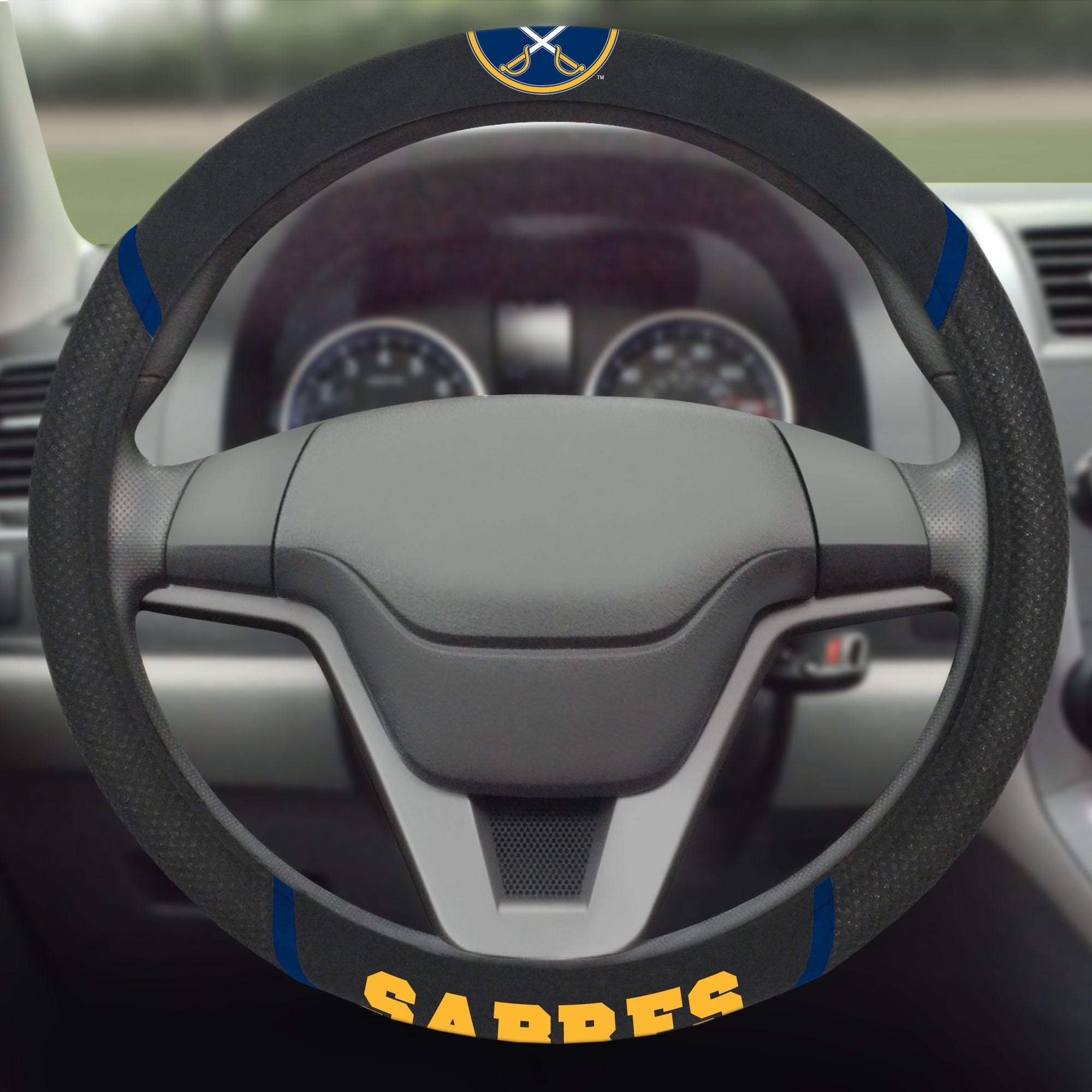 Buffalo Sabres Embroidered Steering Wheel Cover - Buffalo Sabres