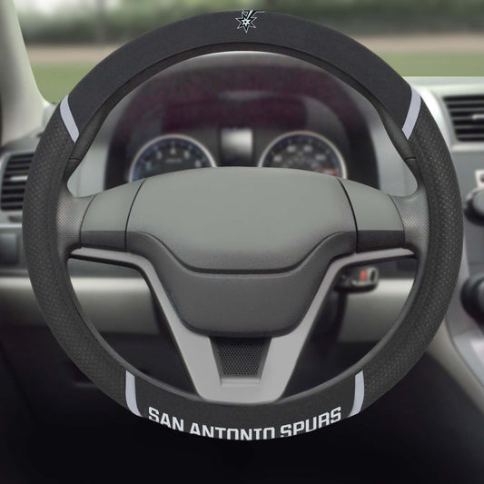 San Antonio Spurs Embroidered Steering Wheel Cover - San Antonio Spurs