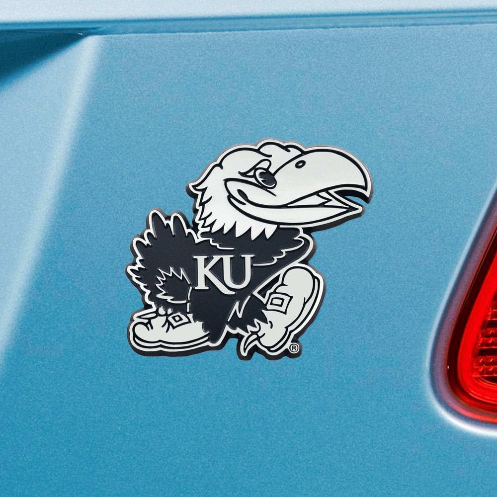 Kansas Jayhawks 3D Chrome Metal Emblem - Kansas - Flyclothing LLC