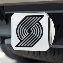 Portland Trail Blazers Chrome Metal Hitch Cover with Chrome Metal 3D Emblem - Portland Trail Blazers