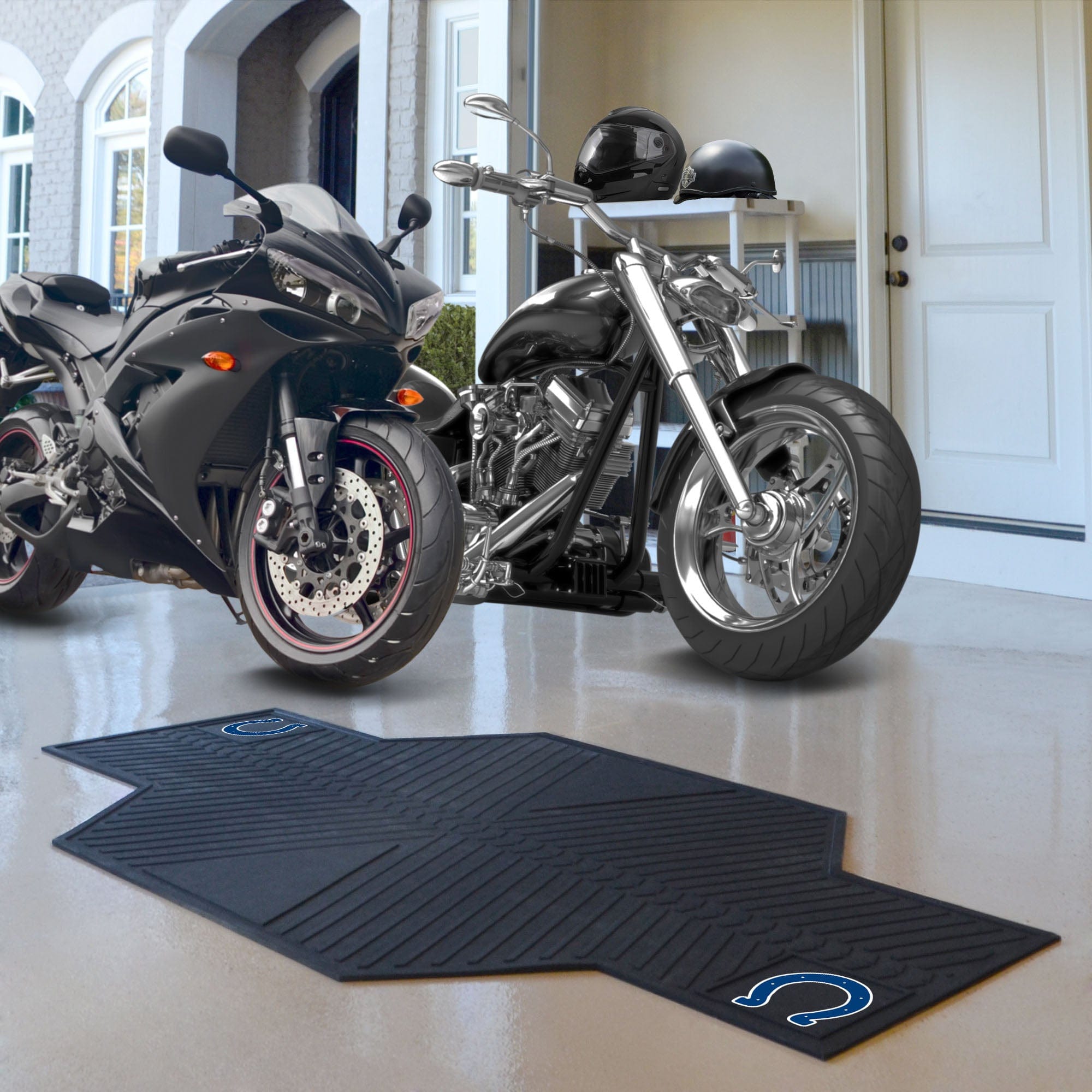 Indianapolis Colts Motorcycle Mat - Indianapolis Colts