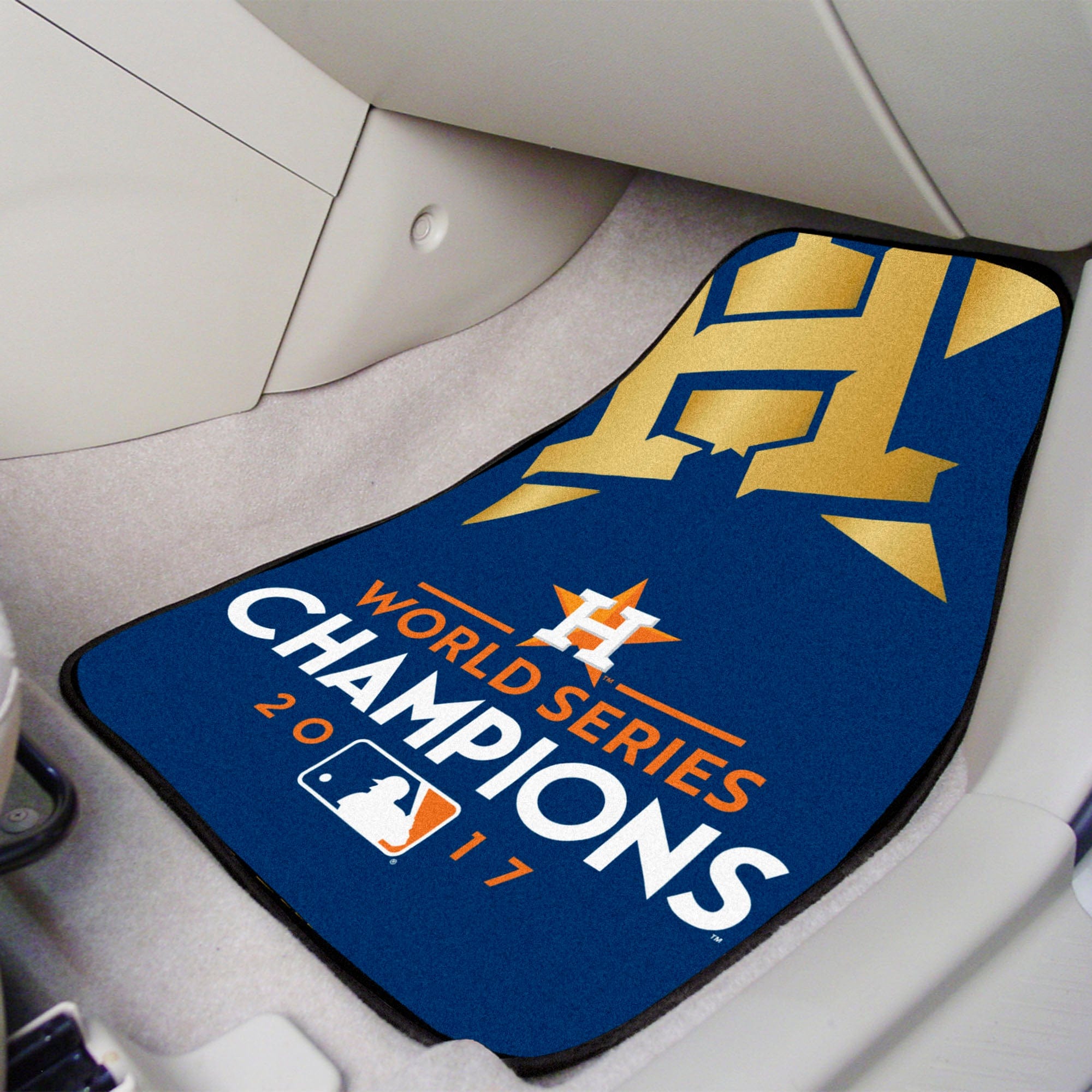 Houston Astros 2017 MLB World Series Champions Front Carpet Car Mat Set - 2 Pieces - Houston Astros