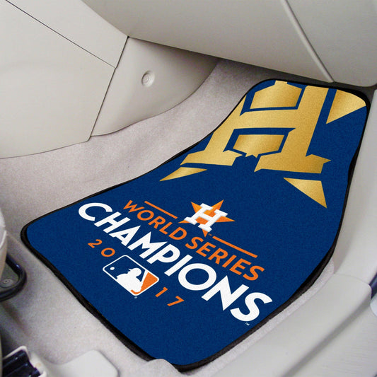 Houston Astros 2017 MLB World Series Champions Front Carpet Car Mat Set - 2 Pieces - Houston Astros
