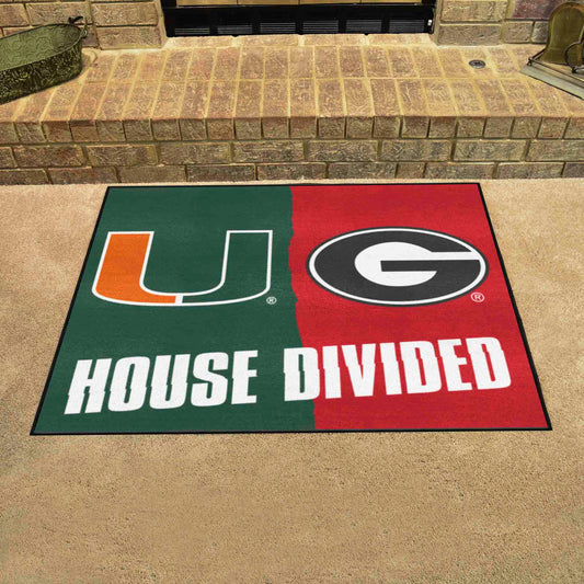 House Divided - Miami / Georgia House Divided House Divided Rug - 34 in. x 42.5 in. - House Divided - Miami / Georgia