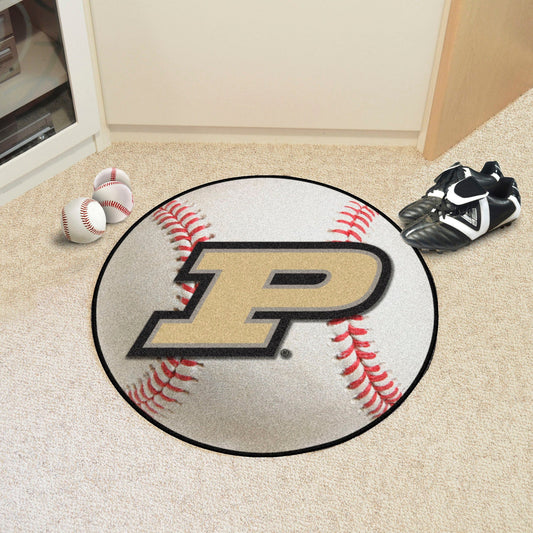 Purdue Boilermakers Baseball Rug - 27in. Diameter, P Logo - Purdue