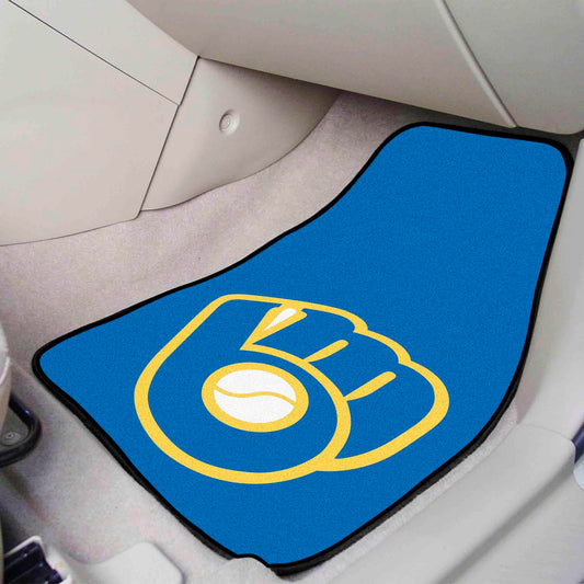 Milwaukee Brewers Front Carpet Car Mat Set - 2 Pieces - Milwaukee Brewers