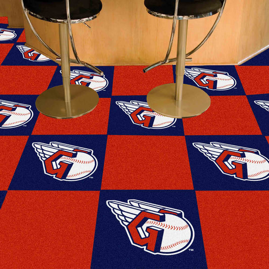 Cleveland Guardians Team Carpet Tiles - 45 Sq Ft. - Cleveland Guardians