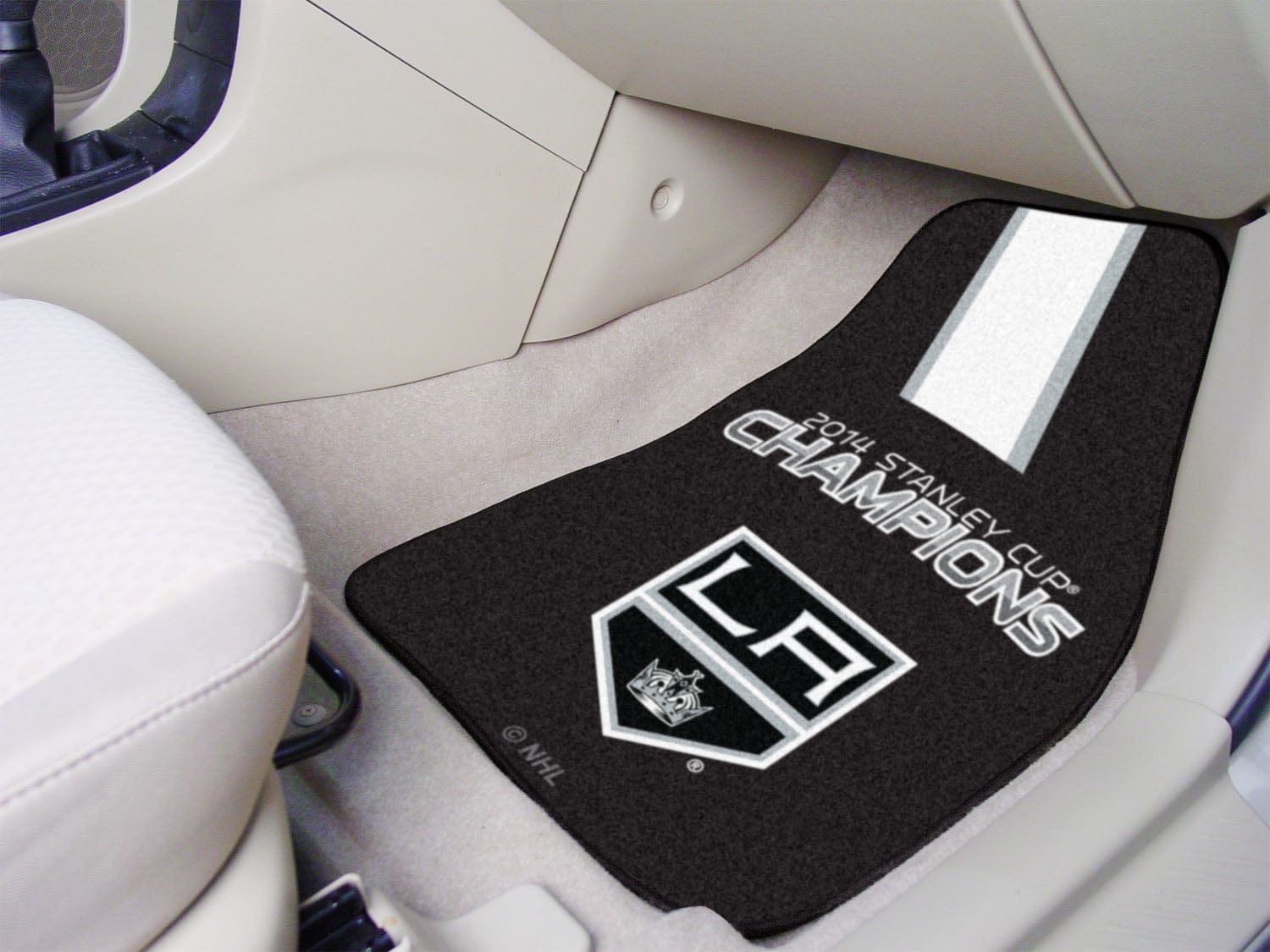 Los Angeles Kings Front Carpet Car Mat Set - 2 Pieces, 2014 NHL Stanley Cup Champions - Los Angeles Kings
